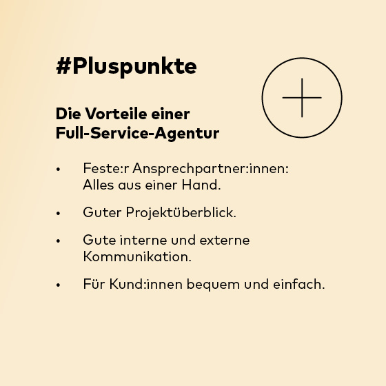 Vorteile der Fullservice-Agentur